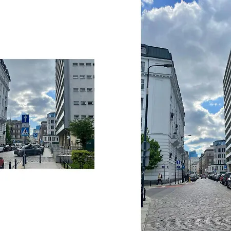Apartman Atelier W Sercu Warszawy Z Panoramicznym Widokiem Varsó